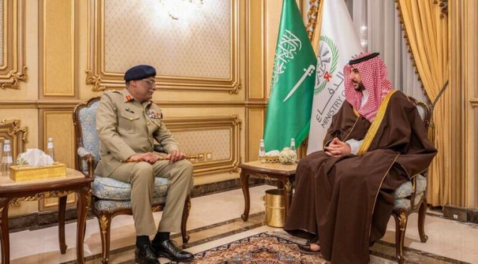 چیئرمین جوائنٹ چیفس آف اسٹاف کمیٹی کی سعودی وزیر دفاع سے ملاقات