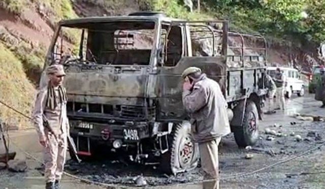 مقبوضہ کشمیر میں بھارتی ایئرفورس کے قافلے پر حملہ؛ 1 ہلاک اور 4 زخمی