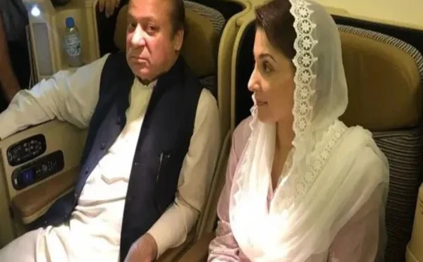 مریم نواز اور میاں نواز شریف لاہور پہنچ گئے