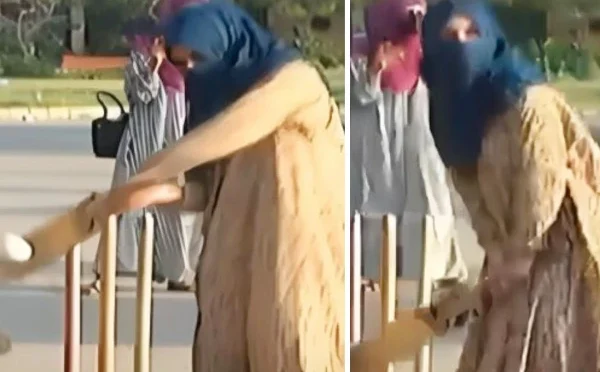 کراچی کی ‘برقعہ بیٹر’ نے لڑکوں کو بھی ناکوں چنے چبوا دیے، ویڈیو وائرل