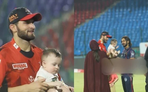 پی ایس ایل؛ شاہین آفریدی کے بیٹے کی پہلی مرتبہ تصاویر وائرل