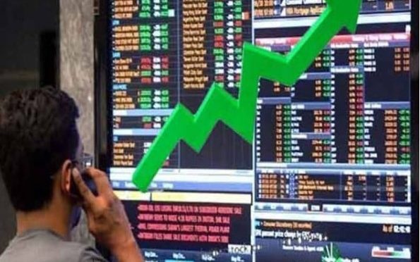 سٹاک مارکیٹ میں تیزی 950 پوائنٹس کا اضافہ