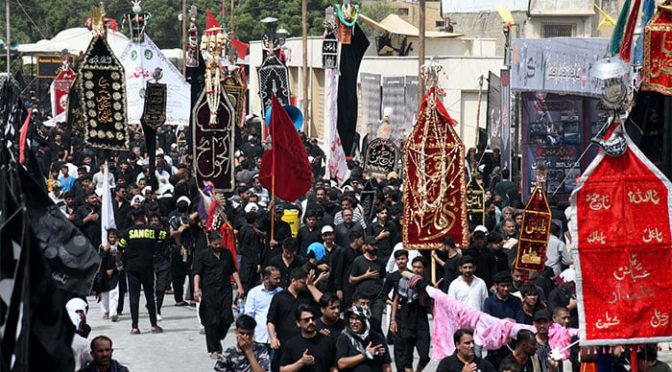 ملک بھر میں یوم عاشور پر نکالے گئے جلوس اختتام پذیر