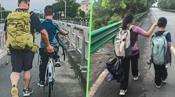 بچوں کو مضبوط بنانے کیلئے ان کے ساتھ 800 کلومیٹر تک پیدل چلنے والا شخص