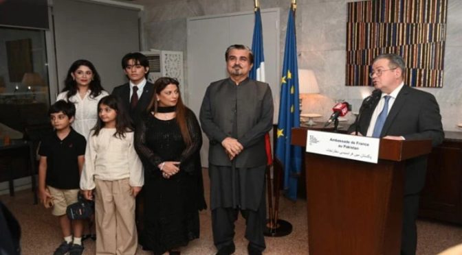 فنونِ لطیفہ اور ثقافت میں خدمات کا اعتراف، سید جمال شاہ کیلئے فرانس کا اعلیٰ ایوارڈ