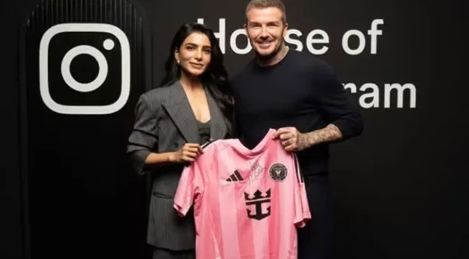 سمانتھا نے سابق برطانوی فٹبالر ڈیوڈ بیکہم کی تعریفوں کے پل باندھ دیے