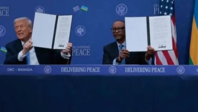 ٹرمپ کا نیا کارنامہ، جنگ لڑنے والے دو ممالک کے درمیان امن معاہدہ کرا دیا