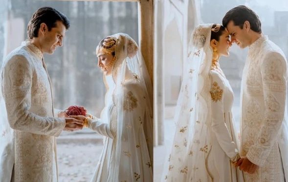 حنا آفریدی اور تیمور اکبر رشتۂ ازدواج میں منسلک، تصاویر وائرل