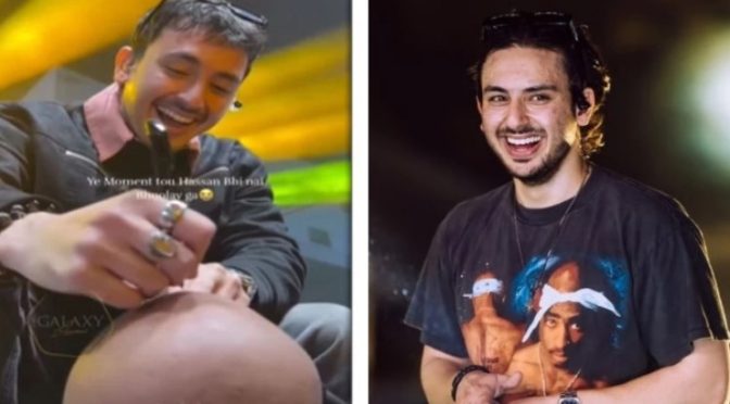 حسن رحیم کے مداح نے گلوکار سے اپنے گنجے سر پر آٹو گراف لے لیا