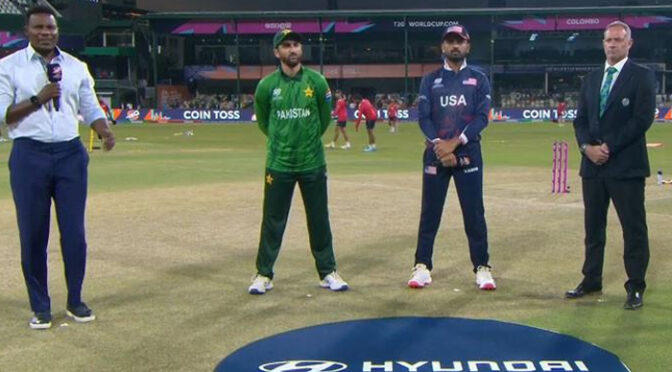 ٹی 20 ورلڈکپ: امریکا کا پاکستان کیخلاف ٹاس جیت کر فیلڈنگ کا فیصلہ