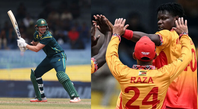 پہلا اپ سیٹ،زمبابوے نے آسٹریلیا کو23رنزسے ہرادیا