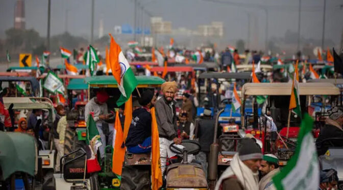 بھارت امریکا تجارتی معاہدےکیخلاف بھارت کے کسانوں کا ملک گیر احتجاج