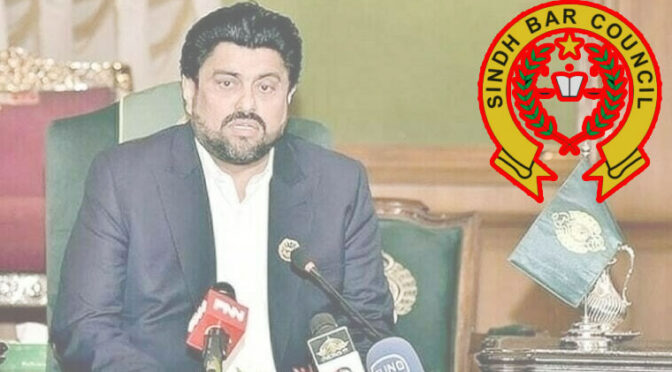 سندھ بار کونسل کا گورنر سندھ کو فوری عہدے سے ہٹانے کا مطالبہ
