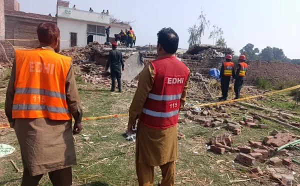 شرقپور میں دھماکے سے دو گھر زمین بوس، ایک شخص جاں بحق