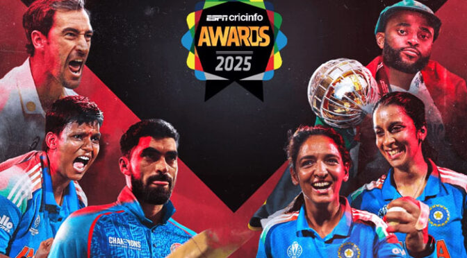 کرکٹ ویب سائٹ ایوارڈز 2025 ،کوئی پاکستانی کرکٹرشامل نہیں