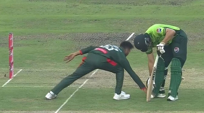 بنگلادیشی کپتان نے اسپورٹس مین اسپرٹ کی دھجیاں اڑادیں، سلمان آغا کے متنازع رن آؤٹ پر شدید تنقید