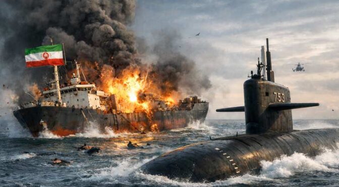 امریکی آبدوز کا بھارتی سمندر میں ایرانی جہاز پر حملہ، 100 سے زائد افراد لاپتہ