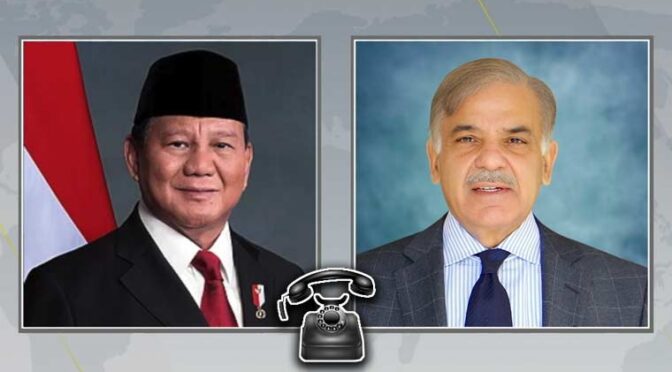 شہباز شریف کا انڈونیشین صدر سے ٹیلیفونک رابطہ، مشرق وسطیٰ بحران پر اظہار تشویش