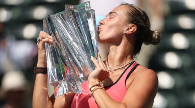 سبالینکا کی رائباکینا کے خلاف فتح ، پہلا انڈین ویلز ٹینس ٹائٹل جیت لیا