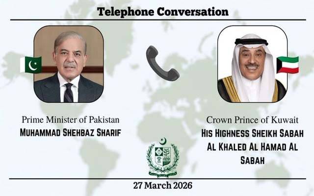وزیراعظم اور کویت کے ولی عہد کے درمیان ٹیلیفونک رابطہ