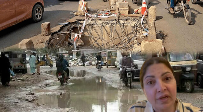 اللہ کا واسطہ ہے کراچی کی سڑکیں ٹھیک کردیں،شگفتہ اعجاز حکمرانوں پر برس پڑیں