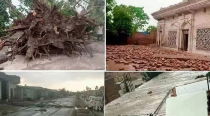 پنجاب: 24 گھنٹوں میں بارش اور آندھی سے حادثات میں 2 افراد جاں بحق، 18 زخمی