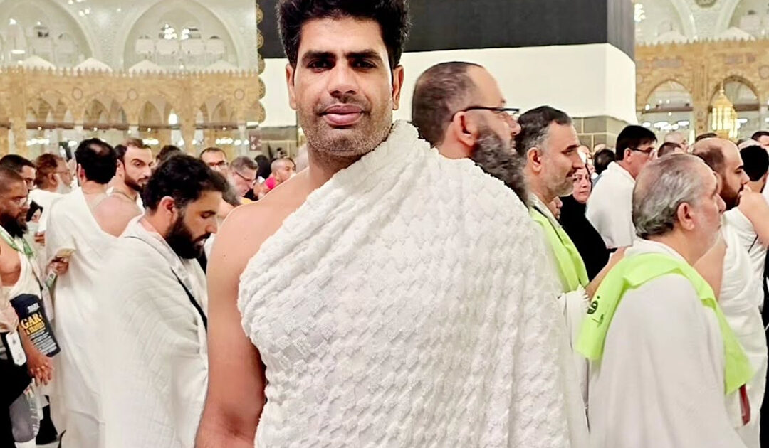 پاکستانی اولمپیئن ارشد ندیم حج کے لیے مکہ مکرمہ پہنچ گئے