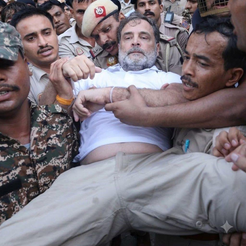 بھارت میں احتجاج شدت اختیار کرگیا اپوزیشن رہنما راہول گاندھی گرفتار