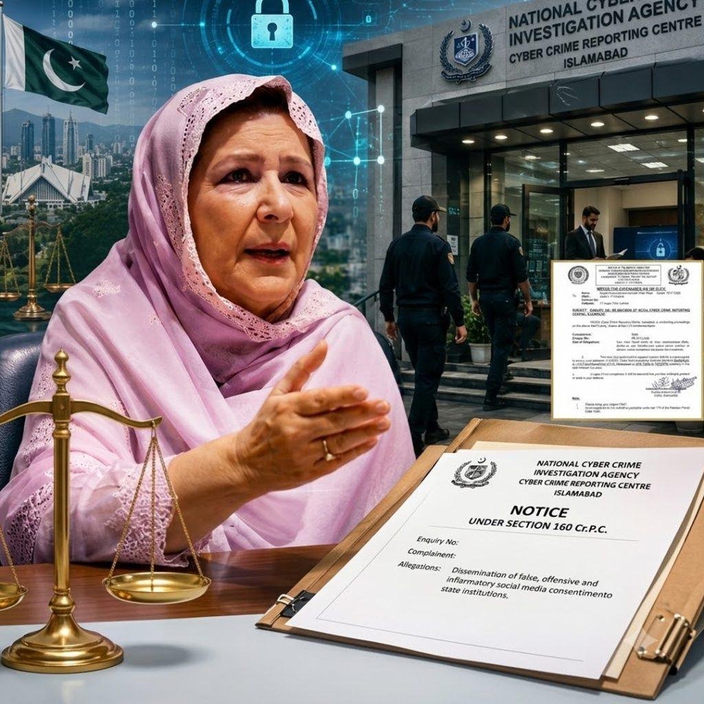 این سی سی آئی اے کا نورین نیازی کو نوٹس جاری