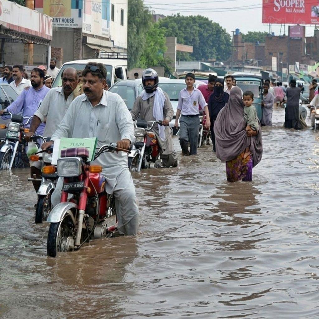 گوجرانوالہ میں 220 ملی میٹر بارش، 10 سالہ ریکارڈ ٹوٹ گیا