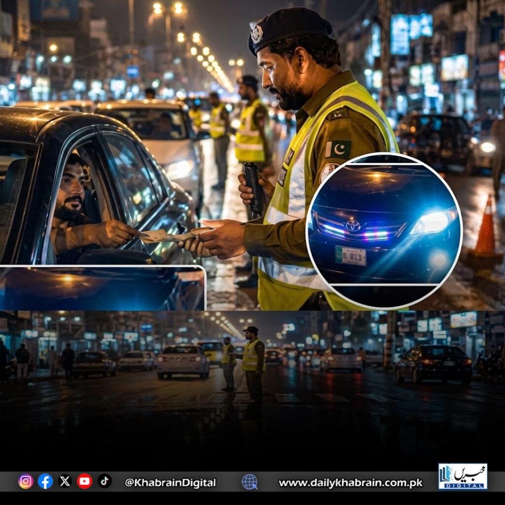 پنجاب بھر میں ہائی بیم لائٹس کے خلاف موٹروے پولیس کا کریک ڈاؤن