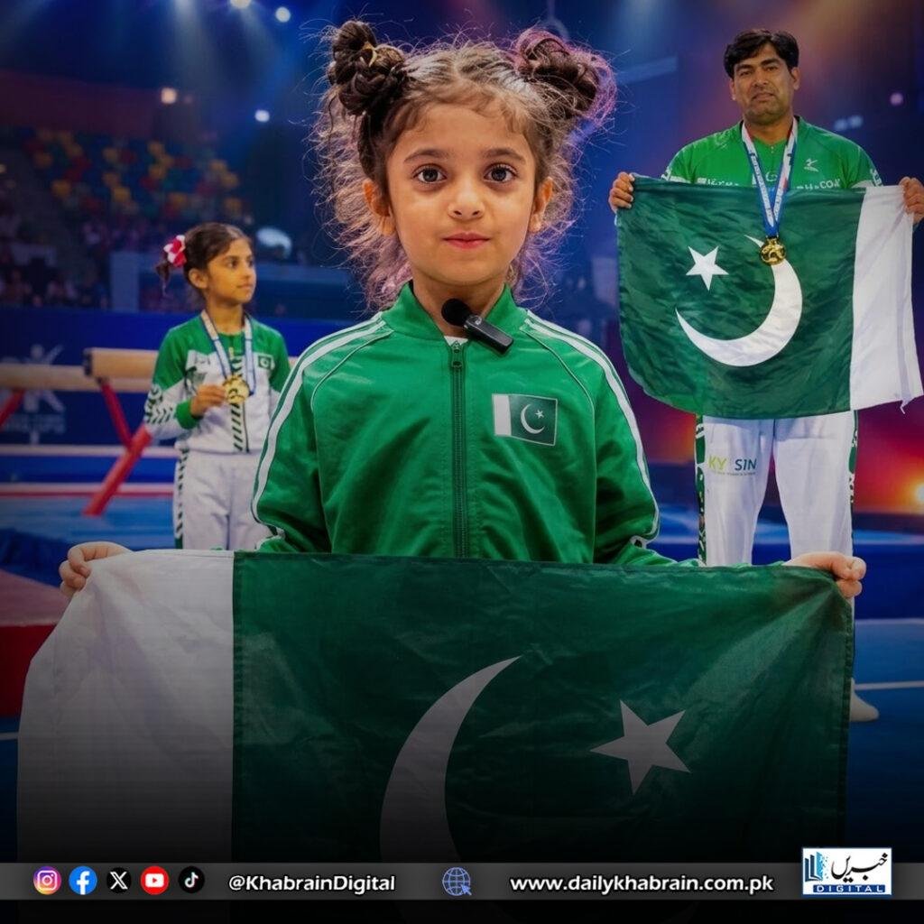 4 سالہ پاکستانی بچی کا بڑا کارنامہ، علیزہ مظہر نے ایشین چیمپئن شپ میں گولڈ جیت لیا