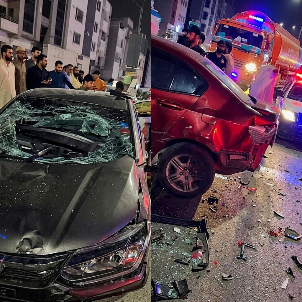 کورنگی میں دندناتے واٹر ٹینکر کی ٹکر ایک شخص جاں بحق، دوسرا شدید زخمی