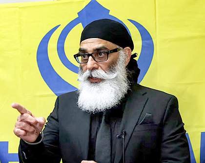 گرپتونت سنگھ پنوں پر ایک بار پھر قاتلانہ حملے کا خطرہ، ایف بی آئی نے خبردار کردیا